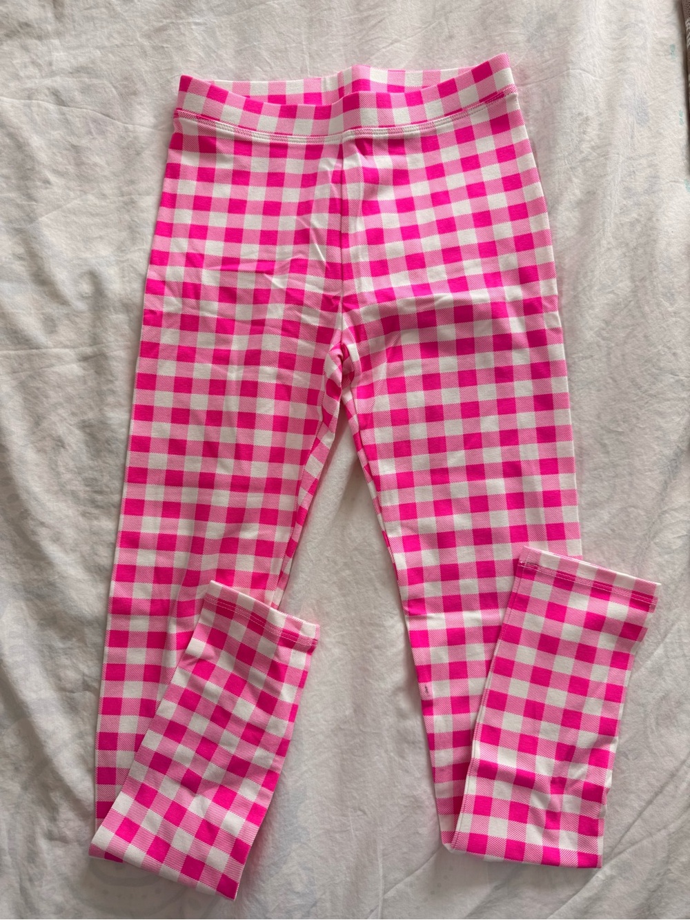 Crewcuts Hot Pink and White Gingham Leggings